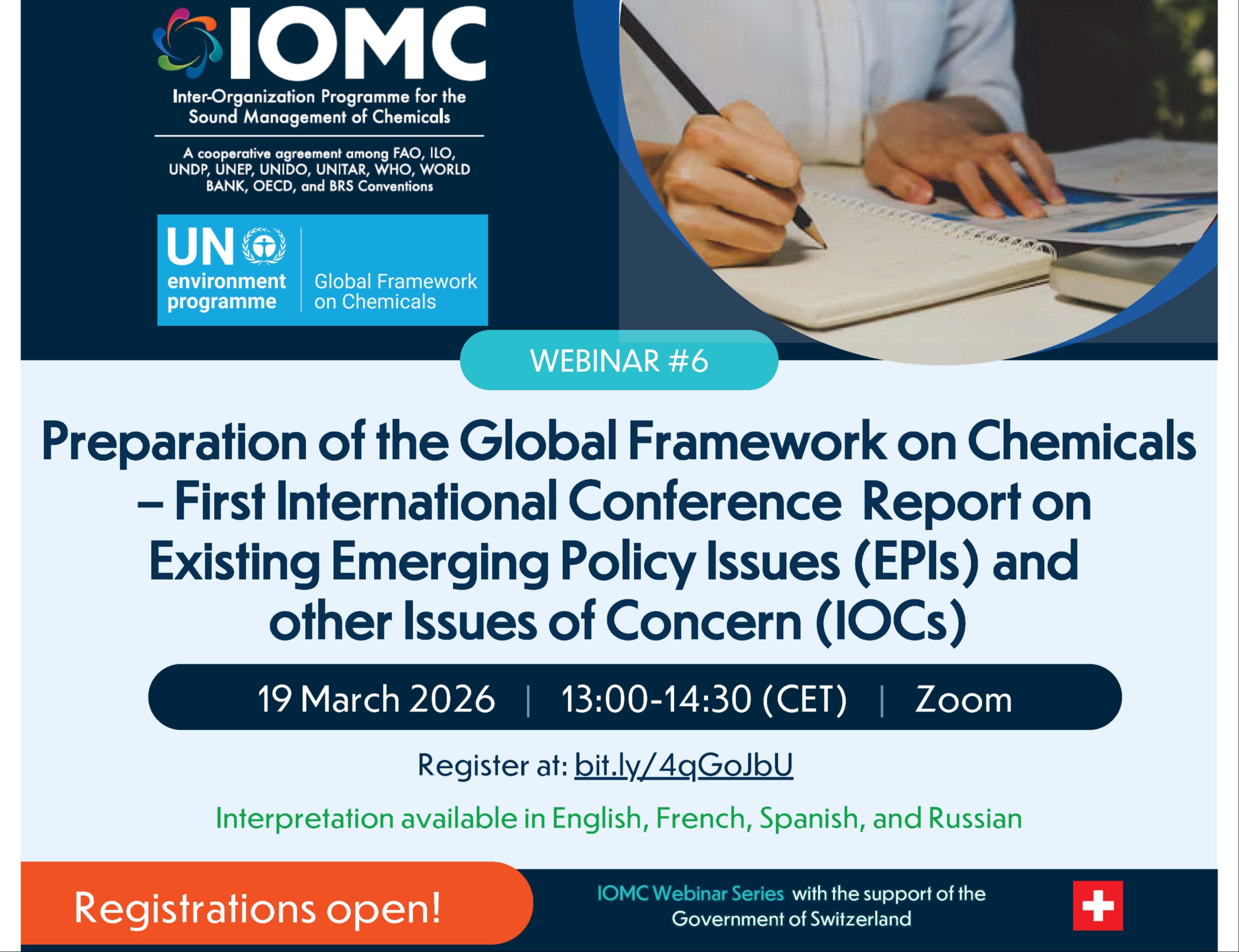 Flyer for IOMC webinar on 19 March 2026